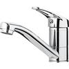 THEMA LUX | Rubinetto Bagno Lavabo - girevole a 360° | Miscelatore Lavabo Bagno in Zinco e Acciaio Inox | Miscelatore Monocomando | Rubinetto Lavandino Bagno a Risparmio d'acqua