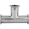 Fauitay Tri-Clamp FTTG - Morsetto a T standard in acciaio inox, 3 vie, Φ38 x 1,5, accessori per raccordi sanitari, Argento