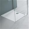 Mai & Mai Piatto Doccia con Piletta 75x90x4cm, Piatto Doccia Rettangolare Faro2W in Acrilico incl. Piletta di Scarico (AL01), Bianco