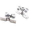 NbgrvB Kit di 2 guide per porta scorrevole, guide per pavimento per porta scorrevole, montaggio a parete regolabile, kit di scorrimento per diverse dimensioni