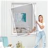 jarolift Zanzariera per Finestre SlimLine, Montabile Senza Fori, con Telaio in Alluminio, 80 x 150 cm, Bianco