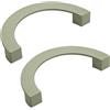 FQFLXY6589 2 Pezzi Maniglia Armadio Mezza luna Manico colorate Pomello per Cassetti,Scarpiere,Comodini Tiretti Camera dei bambini in Lega di zinco Maniglie semicircolare Mobili (Passo dei fori 128mm,Verde)