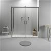 Auria Box Doccia Angolare 80x180 cm - Cabina Doccia con Lato Fisso Trasparente, Temperato 6mm e Anticalcare, Porta Scorrevole, Profilo Cromato e Chiusura Magnetica - Facile da Installare e Pulire