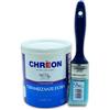 CHREON Lechler Ceramizzante Extra 1LT Vernice Trasparente Poliuretanica all'Acqua Semilucida + Pennello Waga Paint 40mm