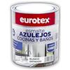 EUROTEX Vernice per Piastrelle ad Acqua con Ottima Adesione SENZA Primer - Disponibile in una Grande Varietà di Colori - In Brillante o Satinato - Formato 750 ml (Bianco Brillante)