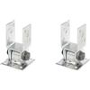 Alberts 839125 Supporto per palo, Argento