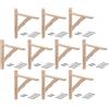 Gedotec Consolle in legno di faggio, adatto per librerie, Bork, 230 x 170 mm, 10 pezzi, angoli in legno naturale massiccio, portata fino a 20 kg, supporto per carichi pesanti per scaffali da parete