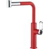 XJTNLB Rubinetto Lavello Cucina Doccetta Estraibile Rubinetti da Cucina Rosso Miscelatore Monocomando per Acqua Fredda e Calda