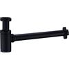 MICE COLLECTION Sifone scarico visto da lavabo o bidet Accessori per bagno colore nero/Visto quadrato SCL002/NG
