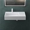 Mai & Mai Lavabo da Appoggio 75x43x14cm, Lavandino Bagno Colossum12-750 L Lavabo da Minerale Fuso Senza Troppopieno