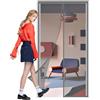 DOGUO Zanzariera Porta Finestra 100 x 280 cm Anti Zanzare Insetti Zanzariera Porta Finestra Tenda Nero per Casa Ufficio, Grigio