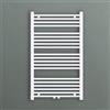 Mai & Mai Radiatore Piatto da Bagno 100x60cm, Radiatore Scaldasalviette Termoarredo da Bagno Riscaldamento Elettrico o da Acqua Calda RHE Scalda Portasciugamani in Acciaio, Bianco