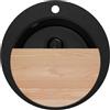 PRIMAGRAN Lavello da Cucina Tutto Nero 50x50cm, Lavandino in Granito a 1 vasca + Set di accessori, Lavabo da Cucina Incasso al Mobile 45cm - Pise Top S032