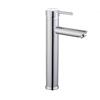 VR VETRINEINRETE Vetrineinrete® Rubinetto per bagno ultra moderno cromato lucido miscelatore lavabo bidet vasca doccia (Lavabo Canna Alta)