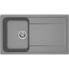 Generico Elleci Lavello Incasso Life 400 1 Vasca con gocciolatoio 86×50 Grigio Titanium Granitek LM240073