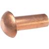 Connex CONFEZIONE DA 10 PEZZI - RIBATTINI A TESTA TONDA 5x25MM - IN RAME