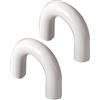DSWZLQDXB 2 pezzi Maniglie da cucina in lega di alluminio Tiretti ad arco maniglia armadietto Estrattore di prua Pomello per ante tiri cassetto dell'armadio Manopole per camera (Hole distance 32mm,White)
