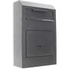Rottner cassetta di sicurezza con feritoia Cashmatic Basic, ideale per documenti, contanti e chiavi, con feritoia e meccanismo anti recupero, serratura a chiave con 2 chiavistelli, di colore nero.