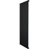 Monster Shop Radiatore Piatto a Colonna Singola 1600 x 560 mm Verticale Design Moderno Acciaio al Carbonio Riscaldamento Centrale Nero Opaco con Kit Fissaggio e Spazzola