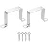 QUARKZMAN 2Pcs Staffa A Forma Di U Per Tubi Quadrati, 60x60mm Staffa A U In Acciaio Inossidabile 304 Fascette Quadrate Con Viti Autofilettanti A Testa Phillips Per Tubi Sbarre Porte