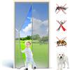 AWMDer Zanzariera A Chiusura Automatica, 65 x 240 cm Zanzariera Tenda, Chiuso Automaticamente Pieghevole Totalmente Magnetica, Conveniente per Bambini E Animali Domestici Grigio