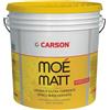 Colorificio Carson Moe' Matt Pittura Lavabile Extra Coprente Bianca Opaca Mascherante Per Interni Ed Esterni Pareti Muri Soffitti Supercoprente Pennellabilità Ed Estensione Eccellenti (13 lt)