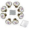 FBSHOP(TM) 8PCS 32mm Fai da te Vintage Fiore a forma di fungo Bronzo antico Ceramica Perno di portello Cassetto estraibile maniglia Cabinet/Armadi/Armadio porta Pomello