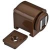 bricoleva.it 2 Chiusure Magnetiche per Ante - Magneti per Armadi, Cassetti, Porte, Camper, Barche - Ferma Porta Magnetico - Calamita Blocca Cassetto - con Base 6 - Set da 2 Pezzi con Viti - Marrone