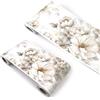 VisitRyl Bordi per Carta da Parati Adesivi Cartoon Children's Room Fiore di peonia bordato in oro bianco YX111 12cm X 1000cm Design Decorativo