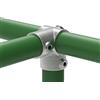 Fenau | Raccordo a croce, angolare, traversa a T, 90 gradi, Ø 48,3 mm, raccordo per tubi, ghisa malleabile, zincato a caldo, viti incl.