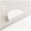 FQFLXY6589 2 Pezzi Tiretti Camera dei bambini in Lega di Alluminio Maniglie semicircolare per Mobili,Maniglia Armadio Mezza luna Manico colorate Pomello per Cassetti,Scarpiere,Comodini (100mm,Bianco)