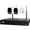 DSE Kit Videosorveglianza WiFi con NVR e 1-8 Telecamere Senza Fili 5MP, Illuminatore 30 m. Camere Deterrenti e Rilevazione AI, Flash, Sirena, VivaVoce | DSERKK-KIT5A-1/8 (Kit 2 telecamere)