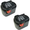 Trade-Shop 2 batterie NI-MH ad alte prestazioni, 12 V/2000 mAh, sostituisce 0700980320, B-1215-R, B-1220-R, M-1230-R per B-1214-G B-1215-R B-1220-R BS12G BSB12X BSB12G BSB12STX BSS12STX 2RW GBS. AA12V M-1230-R