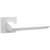 Domino Maniglia per porta senza rosetta di serratura, rosetta quadrata, maniglia per porta di camera da letto, ufficio, accessori per porte in alluminio bianco, guarnizione per porta ELENA QR SLIM