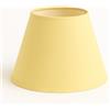 Generico 35 cm Paralume Cono, Tessuto di Cotone con PVC Bianco, Prodotto Artigianale, per Lampada da Tavolo, Piantana (Giallo)