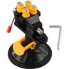 Homefurnishmall Piccola morsa rotante a ventosa con morsetto da 30 mm, girevole a 360 gradi per intaglio del legno e lavori artigianali su piano del tavolo in vetro (nero)