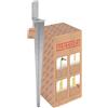 TRIBECCO® - Supporto universale per pali, ad inserzione, L, supporto per palo zincato a caldo, boccola per palo, in acciaio, color argento, 50 x 600