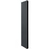 Monster Shop Radiatore di Design in Alluminio 1800mm x 315mm Verticale Doppio Pannello Piatto A Colonna Termosifone Moderno Leggero Grigio Antracite Spazzola Kit di Fissaggio Staffe Inclusi