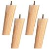 JIAOLUN123 4 Gambe per Mobili in Legno Piedini per Mobili in Rovere Conico Cabinet Cono Obliquo Piedi del Divano Tavolo Letto Armadio Cabinet Armadietto Guardaroba Vite M8(30cm)
