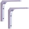 DSWZLQDXB 2 pezzi Supporti per Mensole,Staffe Angolari a 90 Gradi Reggi Mensola in Ferro,Angoli Metallici Versatili viola Reggimensola mensola a parete per Ripiano,Libreria (150mm×125mm)