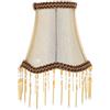 BESPORTBLE Paralume in Stile Vintage Europeo Lampada da Tavolo Terra Paralume in Tessuto Ondulato con Perline Copri Lampada Facil Installare per Camera da Letto e Soggiorno