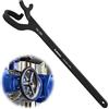 WEDO Chiave a gancio per valvola con artiglio, 40, acciaio cromato, spray nero, una volta forgiato, coppia forte, 25-80 mm, 285 mm