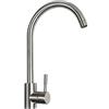 Vetrine in rete Vetrineinrete® Rubinetto per lavello da cucina a canna alta miscelatore monocomando per lavandino orientabile monoforo in ottone cromato satinato D101