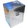 AFLEX Cassetta Contatore Con Sportello Scritta Gas In Lamiera Zincata Cassetta Copri Contatore Spessore 0.6 Mm H60 X L45 X P25 Cm - Apertura Utile Sportello Hu56 X Lu41 Aperta Posteriormente