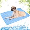 LEZUAN Tappetino rinfrescante per cani e gatti, tappetino rinfrescante per animali domestici, per casse, cucce e letti, portatile e lavabile (blu, 100 x 150 cm)