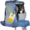 Wanderpfote Zaino per Cani fino a 20Kg - Taglia XL - Modello Daypack - Zaino per Cani fino a 20 kg con Sistema di Trasporto di alta Qualità Regolabile in Altezza (Blu, XL)