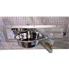 Montidistribuzione Ciotole Girevoli in Acciaio Inox per Cani. 2 Mangiatoie Rotanti Universali Plus. Max Ingombro cm L 71 x P 27 x H 21