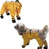 Generico Tuta da Neve per Cani, Tuta da Neve per Cani con Stivali Incorporati, Gambali Impermeabili e Antiscivolo per Canis con Bretelle (giallo, S)
