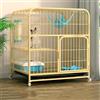 Generisch Gabbia per gatti con rotelle rotanti a 360° Per interni ed esterni Facile | Recinto per gatti Casetta per gatti con vassoio rimovibile Rampa Scale Gabbia in metallo per piccoli animali Balcone