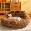 FUNZE Tappetino per cani Rotondo Grande casa per gatti per animali domestici Plus Velluto per dormire profondamente Caldo Cuscino a forma di zampa d'orso Cuscino super morbido per cani di taglia media